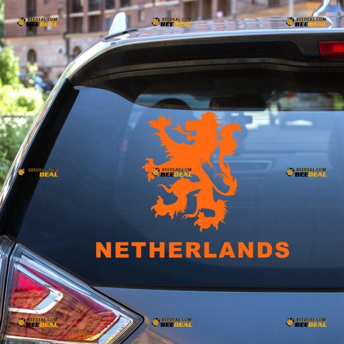 Dutch Lion Sticker Decal Vinyl, Netherlands, Orange Color – For Car Truck Bumper Bike Laptop – Custom, Choose Size Color – Die Cut No Background 7432110