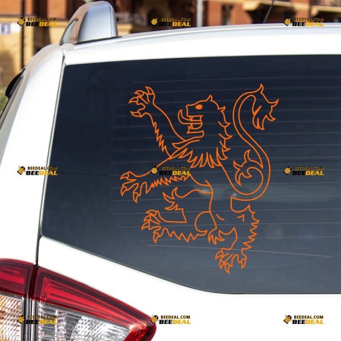 Dutch Lion Sticker Decal Vinyl, Netherlands, Orange Color – For Car Truck Bumper Bike Laptop – Custom, Choose Size Color – Die Cut No Background 7432109