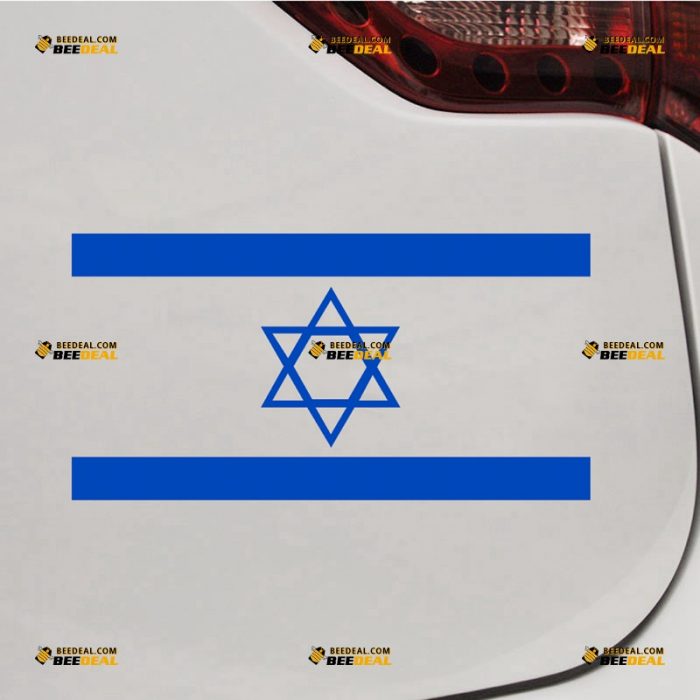 Israel Sticker Decal Vinyl, Israeli Flag – For Car Truck Bumper Bike Laptop – Custom, Choose Size Color – Die Cut No Background 7331622