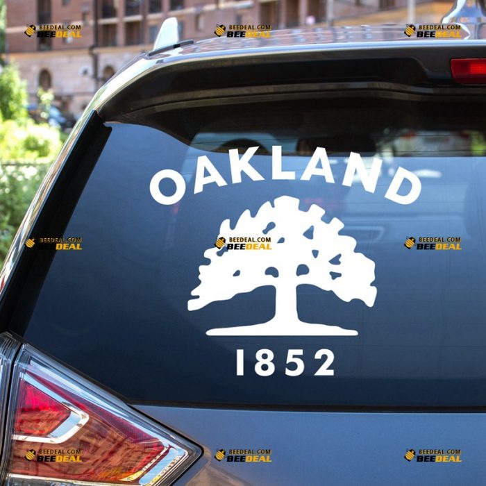 Oakland Sticker Decal Vinyl, California City Flag – For Car Truck Bumper Bike Laptop – Custom, Choose Size Color – Die Cut No Background