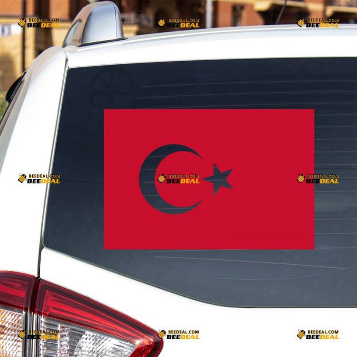 Turkey Sticker Decal Vinyl, Turkish Flag Al Bayrak – For Car Truck Bumper Bike Laptop – Custom, Choose Size Color – Die Cut No Background 7431035