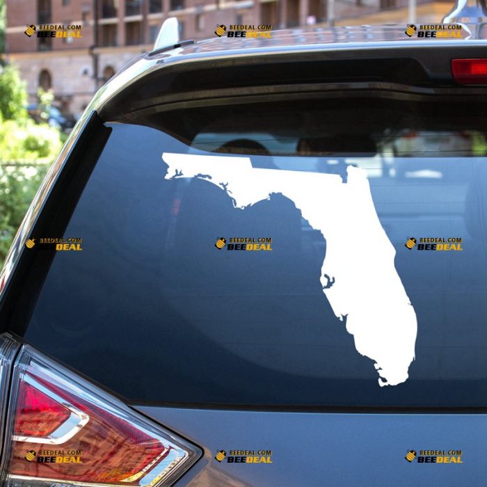 Florida Sticker Decal Vinyl, American State Map Outline, Love Home – For Car Laptop Window Boat – Custom, Choose Size Color – Die Cut No Background 7431224