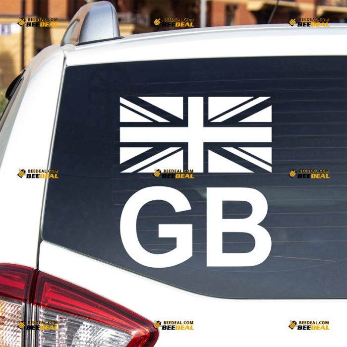 GB Flag Sticker Decal Vinyl, Union Jack – For Car Truck Bumper Bike Laptop – Custom, Choose Size Color – Die Cut No Background 7331118