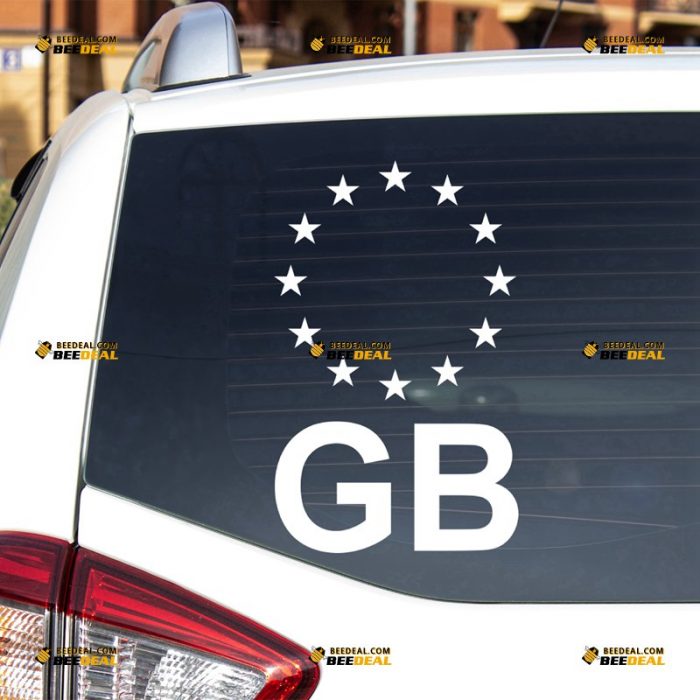 European Union Flag Sticker Decal Vinyl, GB And EU – For Car Truck Bumper Bike Laptop – Custom, Choose Size Color – Die Cut No Background 7331122