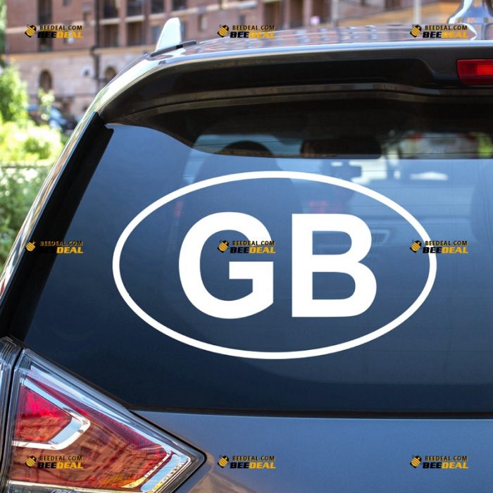 UK Sticker Decal Vinyl, Great British Oval Country Code GB – For Car Truck Bumper Bike Laptop – Custom, Choose Size Color – Die Cut No Background 7331455