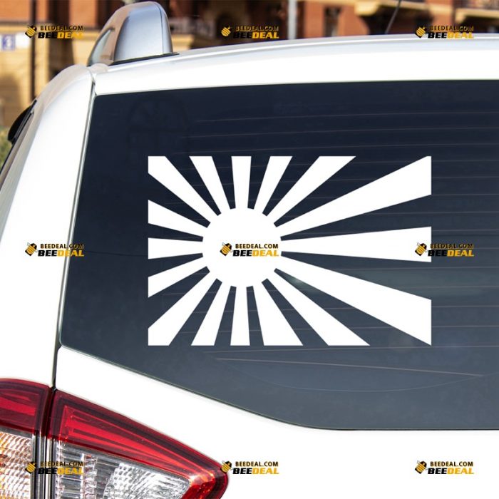 Rising Sun Sticker Decal Vinyl, Japanese Flag – For Car Truck Bumper Bike Laptop – Custom, Choose Size Color – Die Cut No Background 7431120