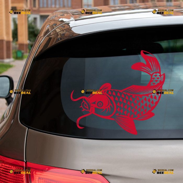 Koi Fish Sticker Decal Vinyl, Japanese Chinese – For Car Truck Bumper Bike Laptop – Custom, Choose Size Color – Die Cut No Background 7431115