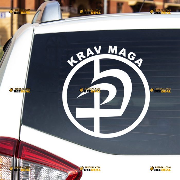 Krav Maga Sticker Decal Vinyl, Combat Symbol Circle, IDF Israel Defense Force – For Car Truck Bumper Bike Laptop – Custom, Choose Size Color – Die Cut No Background 7331601