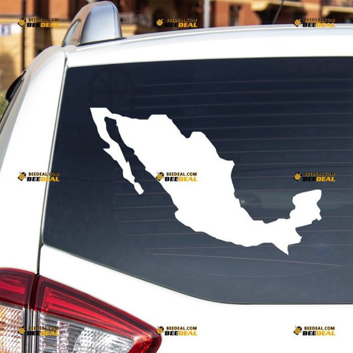 Mexico Sticker Decal Vinyl, Mexican Country Map Outline – For Car Truck Bumper Bike Laptop – Custom, Choose Size Color – Die Cut No Background 7431156