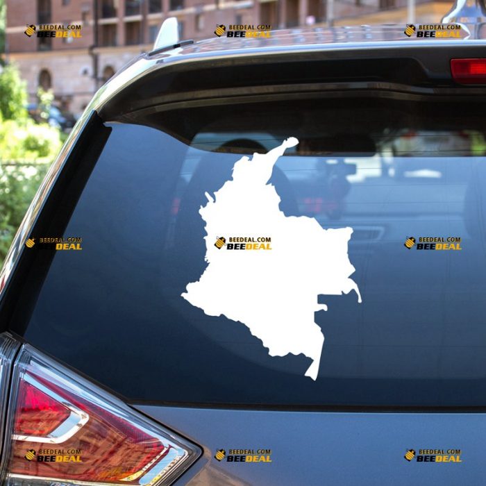 Colombia Sticker Decal Vinyl, Colombian Country Map Outline, Home Pride – For Car Truck Bumper Bike Laptop – Custom, Choose Size Color – Die Cut No Background 7432228