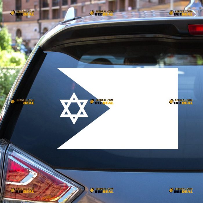 Israel Navy Flag Sticker Decal Vinyl – For Car Truck Bumper Bike Laptop – Custom, Choose Size Color – Die Cut No Background 7331602