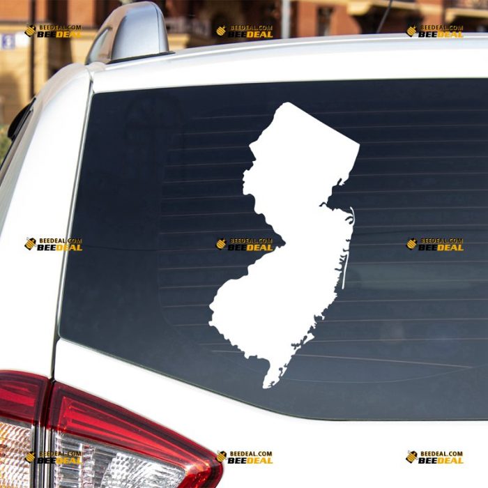 New Jersey Sticker Decal Vinyl, NJ State Map Outline, Home Pride – For Car Laptop Window Boat – Custom, Choose Size Color – Die Cut No Background 7431207