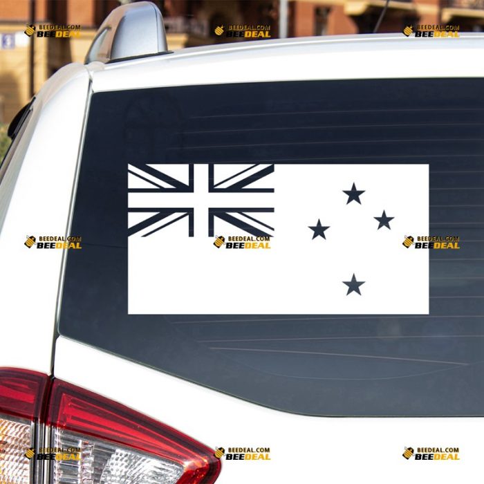 New Zealand Sticker Decal Vinyl, NZ Country Flag, Single Color – For Car Truck Bumper Bike Laptop – Custom, Choose Size Color – Die Cut No Background 7332206