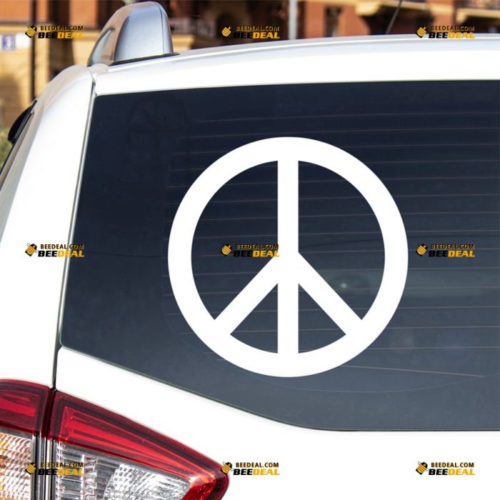 Peace Sign Sticker Decal Vinyl, Anti-war Symbol – For Car Truck Bumper Bike Laptop – Custom, Choose Size Color – Die Cut No Background 7331256