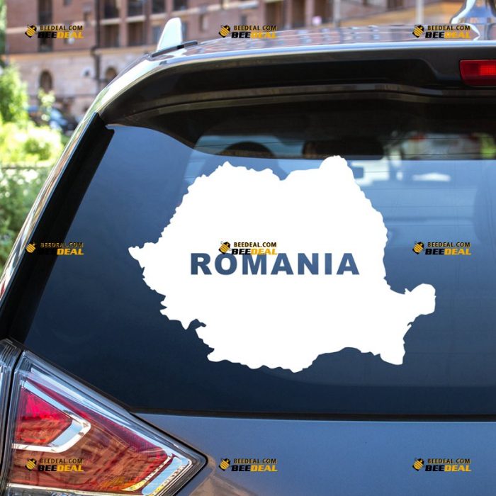 Romania Sticker Decal Vinyl, Romanian Map Outline – For Car Truck Bumper Bike Laptop – Custom, Choose Size Color – Die Cut No Background 7431800