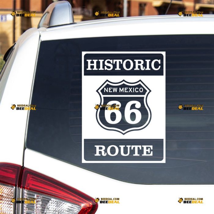 Route 66 Sticker Decal Vinyl, US New Mexico State, Historical – For Car Truck Bumper Bike Laptop – Custom, Choose Size Color – Die Cut No Background