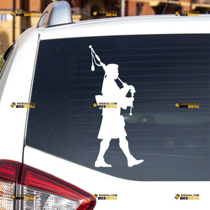 Bagpiper Sticker Decal Vinyl, Scottish Bagpipes Outline – For Car Truck Bumper Bike Laptop – Custom, Choose Size Color – Die Cut No Background 7331249