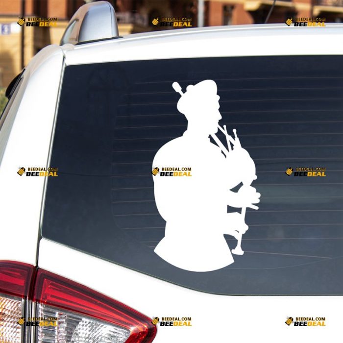 Bagpiper Sticker Decal Vinyl, Scottish Bagpipes Outline – For Car Truck Bumper Bike Laptop – Custom, Choose Size Color – Die Cut No Background 7431044