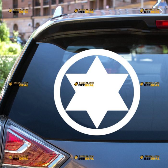 Star Of David Sticker Decal Vinyl, Magen David, Israel Jewish Circle – For Car Truck Bumper Bike Laptop – Custom, Choose Size Color – Die Cut No Background 7332201