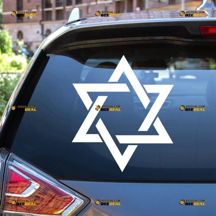 Star Of David Sticker Decal Vinyl, Magen David, Israel Jewish – For Car Truck Bumper Bike Laptop – Custom, Choose Size Color – Die Cut No Background 7332200