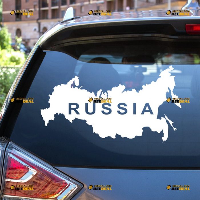 Russia Sticker Decal Vinyl, Russian Map Outline – For Car Truck Bumper Bike Laptop – Custom, Choose Size Color – Die Cut No Background 7432226