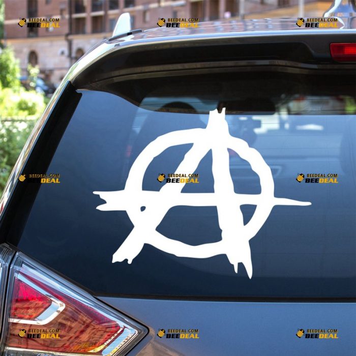 Anarchy Sticker Decal Vinyl, Anarchism Symbol – For Car Truck Bumper Bike Laptop – Custom, Choose Size Color – Die Cut No Background 62932124