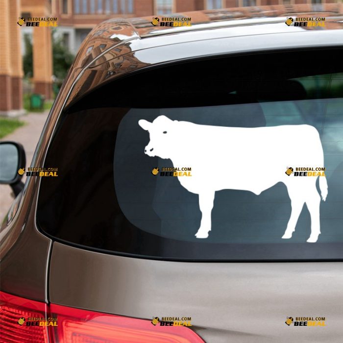 Angus Sticker Decal Vinyl, Cattle Bull Cow Silhouette – For Car Truck Bumper Bike Laptop – Custom, Choose Size Color – Die Cut No Background 63031450