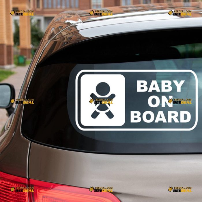 Baby On Board Sticker Decal Vinyl, Kids In Car, Bucked Up – For Car Truck Bumper Window – Custom, Choose Size Color – Die Cut No Background 63031558