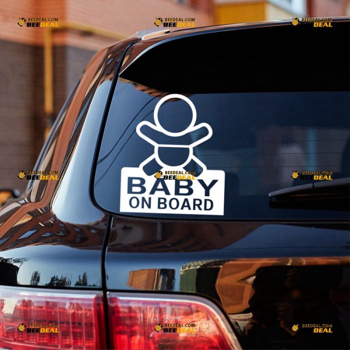 Baby On Board Sticker Decal Vinyl, Kid In Car – For Car Truck Bumper Window – Custom, Choose Size Color – Die Cut No Background 63031613