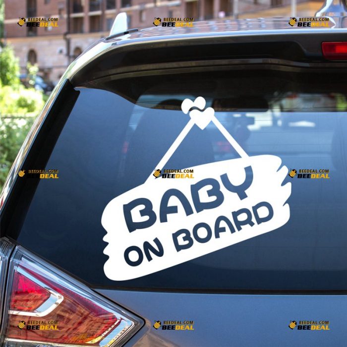 Baby On Board Sticker Decal Vinyl, Kids In Car – For Car Truck Bumper Window – Custom, Choose Size Color – Die Cut No Background 63031534