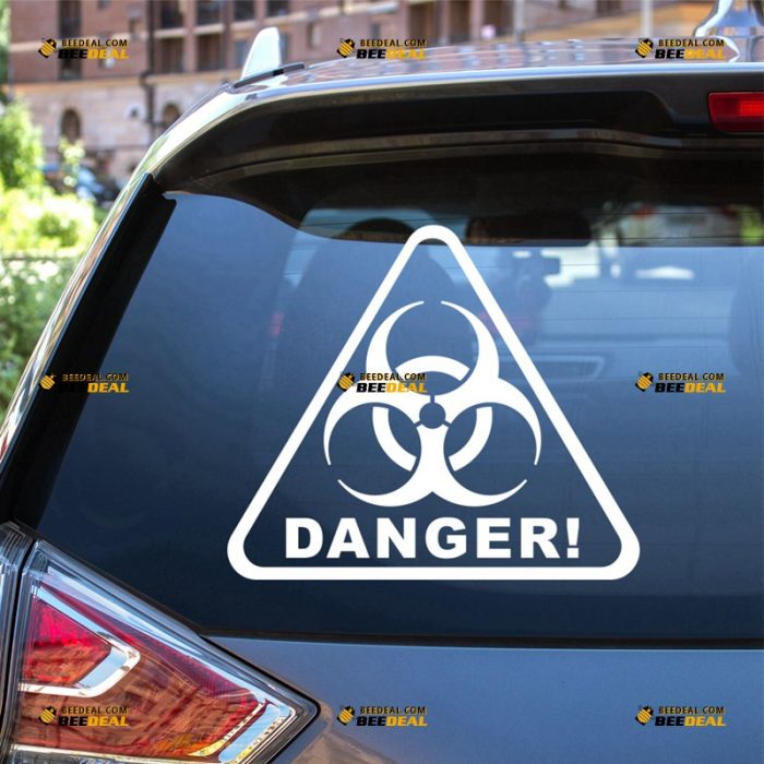 Biohazard Sticker Decal Vinyl, Danger Warning Triangle Sign – Custom, Choose Size Color – Die Cut No Background 62932128