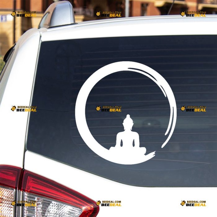 Buddha Sticker Decal Vinyl, Enso Circle, Zen, Buddhism India Yoga – For Car Truck Bumper Bike Laptop – Custom, Choose Size Color – Die Cut No Background 62931941