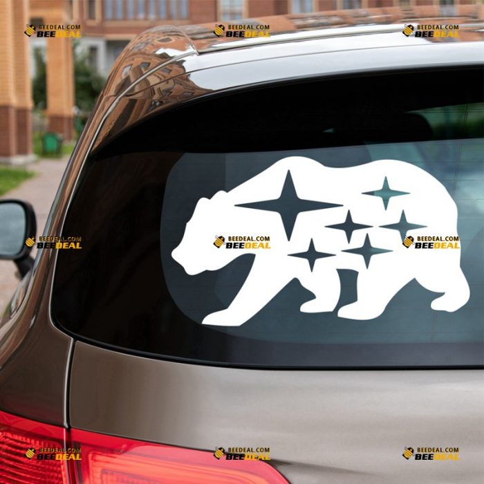 California Sticker Decal Vinyl, Fit for Subaru, Cali State Bear – For Car Truck Bumper Window – Custom, Choose Size Color – Die Cut No Background 7232029