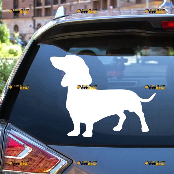 Dachshund Sticker Decal Vinyl, Dog Outline Silhouette – For Car Truck Bumper Bike Laptop – Custom, Choose Size Color – Die Cut No Background 63031524