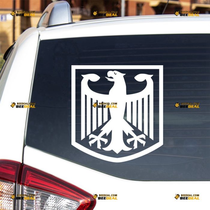 German Eagle Sticker Decal Vinyl, Bundesadler, Coat of Arms of Deutschland Germany – For Car Truck Bumper Bike Laptop – Custom, Choose Size Color – Die Cut No Background 7231609