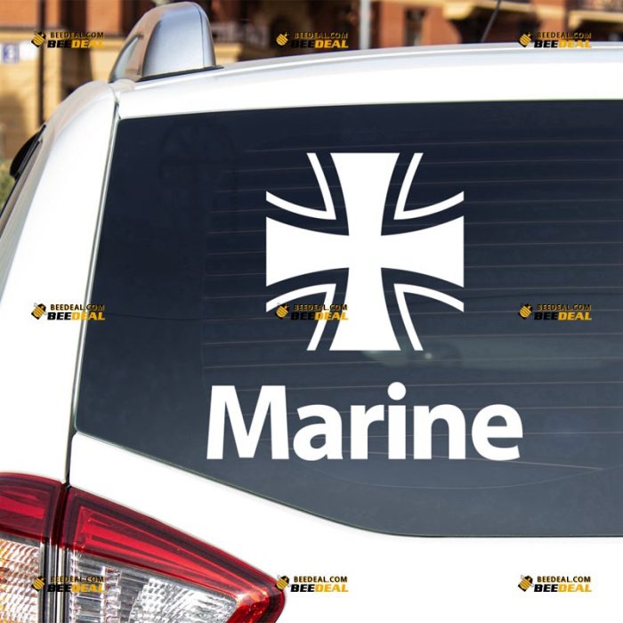 Iron Cross Sticker Decal Vinyl, German Navy, Deutsche Marine Schiff Matrose Kadettt – For Car Truck Bumper Bike Laptop – Custom, Choose Size Color – Die Cut No Background 7232116