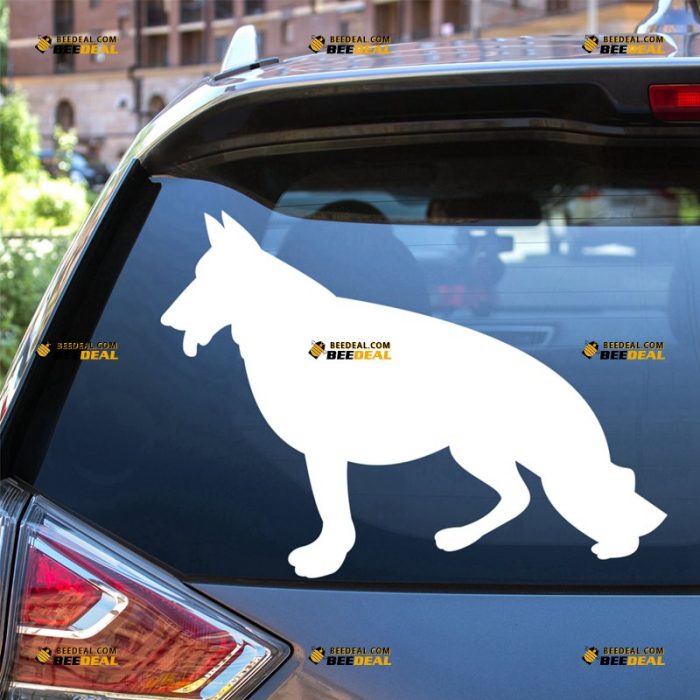 German Shepherd Sticker Decal Vinyl, Dog Outline, K9 Unit – For Car Truck Bumper Bike Laptop – Custom, Choose Size Color – Die Cut No Background 62932204