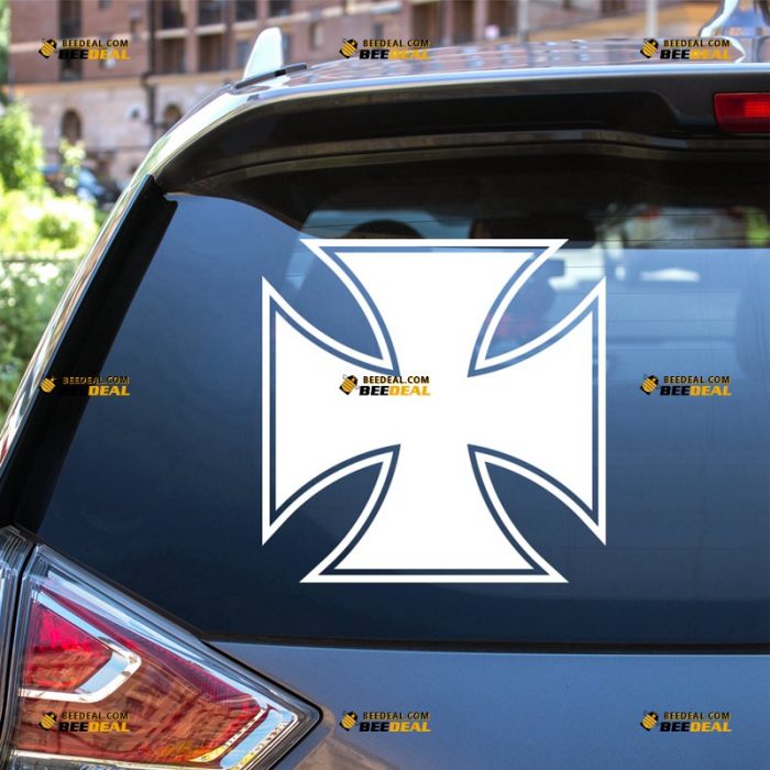 Iron Cross Sticker Decal Vinyl, Eisernes Kreuz, German Army, World War – For Car Truck Bumper Bike Laptop – Custom, Choose Size Color – Die Cut No Background 7232124