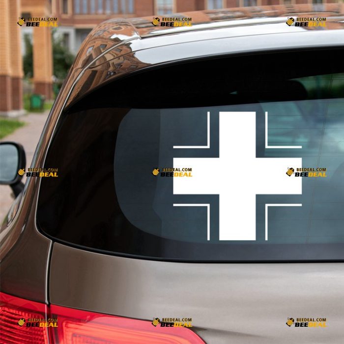 Iron Cross Sticker Decal Vinyl, Eisernes Kreuz, German Army, World War – For Car Truck Bumper Bike Laptop – Custom, Choose Size Color – Die Cut No Background 7232127