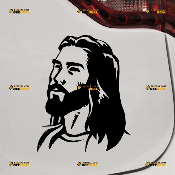 Jesus Face Sticker Decal Vinyl, Silhouette, Christ God – For Car Truck Bumper Bike Laptop – Custom, Choose Size Color – Die Cut No Background 62931953