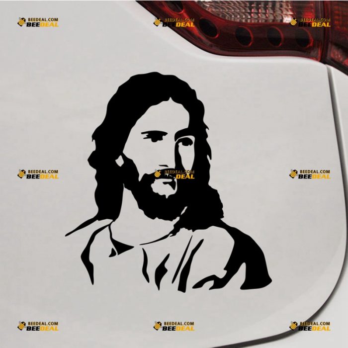 Jesus Face Sticker Decal Vinyl, Silhouette, Christ God – For Car Truck Bumper Bike Laptop – Custom, Choose Size Color – Die Cut No Background 62931952