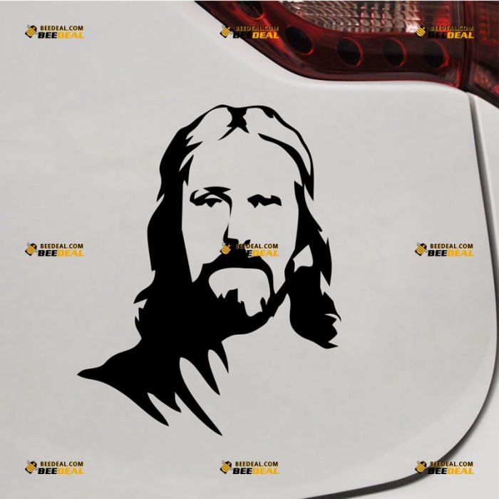 Jesus Face Sticker Decal Vinyl, Silhouette, Christ God – For Car Truck Bumper Bike Laptop – Custom, Choose Size Color – Die Cut No Background 62931951