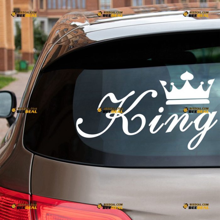 King Sticker Decal Vinyl, Crown – For Car Truck Bumper Bike Laptop – Custom, Choose Size Color – Die Cut No Background 62932100