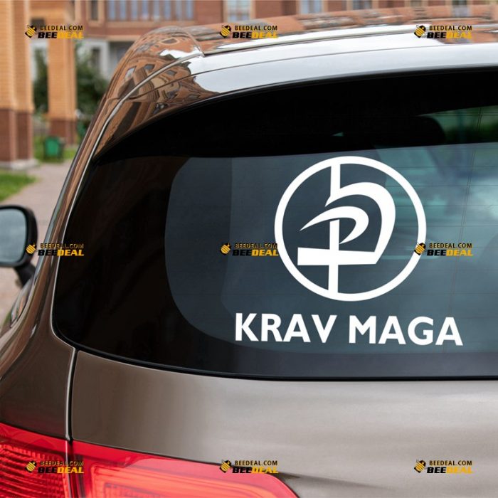 Krav Maga Sticker Decal Vinyl, Combat Symbol Circle, IDF Israel Defense Force – For Car Truck Bumper Bike Laptop – Custom, Choose Size Color – Die Cut No Background 7232335