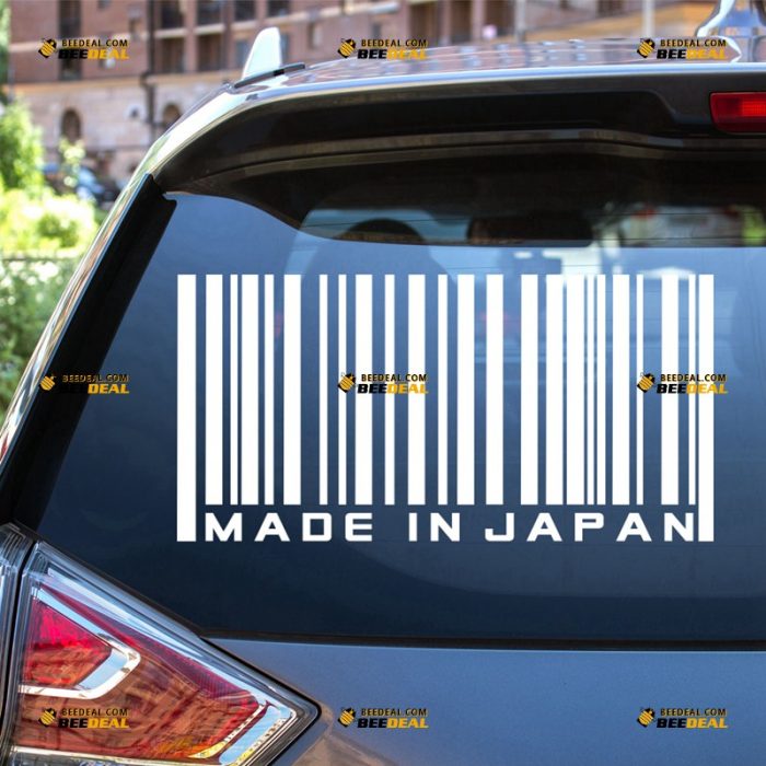 Made In Japan Sticker Decal Vinyl, Funny UPC Barcode Design, JDM – Fit for Honda Toyota Mazda Subaru Nissan Car Truck – Custom, Choose Size Color – Die Cut No Background 62931015