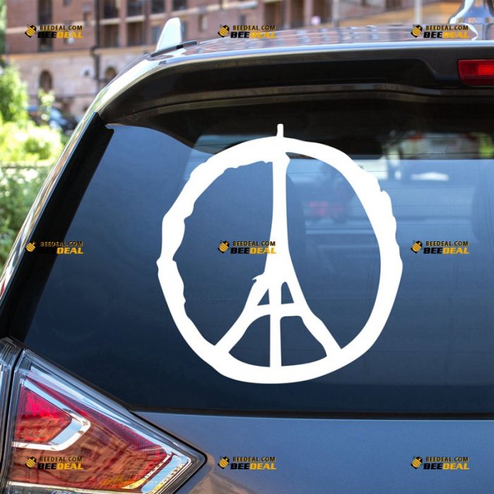 Peace Symbols Sticker Decal Vinyl, Paris Terrorist Attack – Custom, Choose Size Color – Die Cut No Background