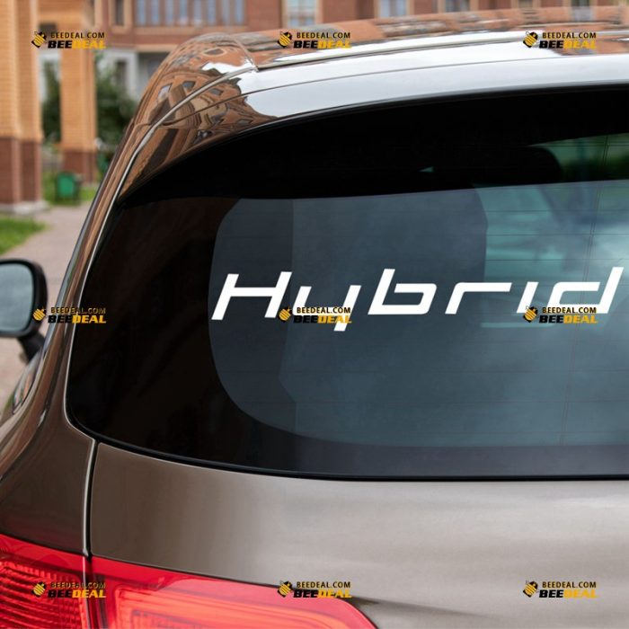 Hybrid Sticker Decal Vinyl, Powered By – For Car Truck Van SUV – Custom, Choose Size Color – Die Cut No Background 62931107