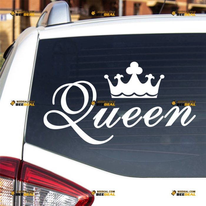 Queen Sticker Decal Vinyl, Crown – For Car Truck Bumper Bike Laptop – Custom, Choose Size Color – Die Cut No Background 62932023