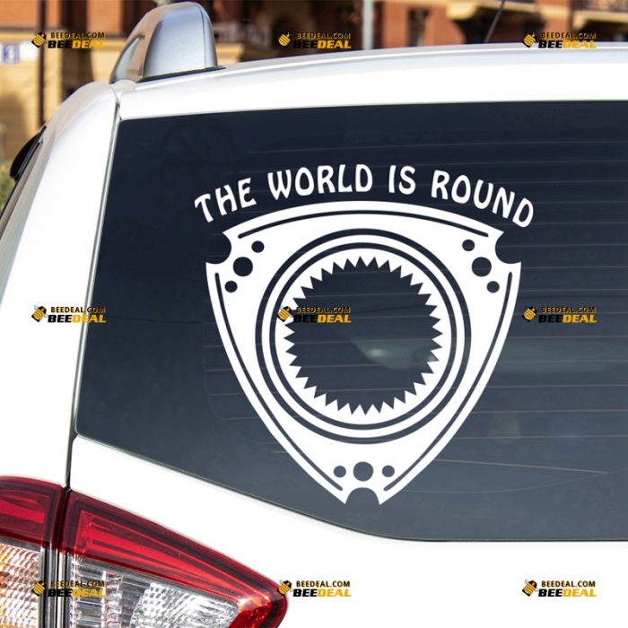 Rotary Sticker Decal Vinyl, Wankel Engine, The World is Round, Fit For Mazda 3 6 CX-5 – For Car Bumper Window – Custom, Choose Size Color – Die Cut No Background 63031633