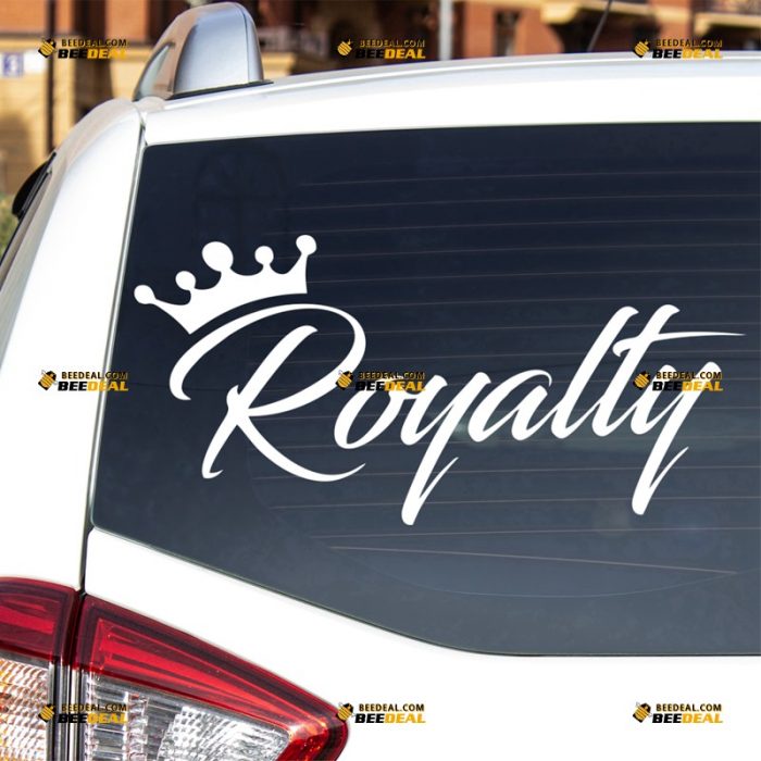 Royalty Sticker Decal Vinyl Crown – For Car Truck Bumper Bike Laptop – Custom, Choose Size Color – Die Cut No Background 62931105